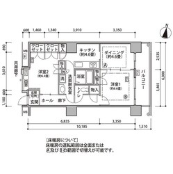 東雲キャナルコートＣＯＤＡＮ１８号棟の物件間取画像